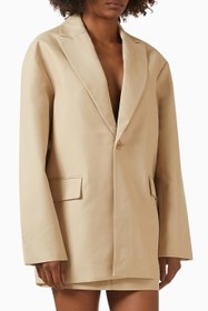 Resim Rampage Oversized Cotton Blazer, Lüks, Şık ve Rahat Oversize Blazer - Bej / 8 