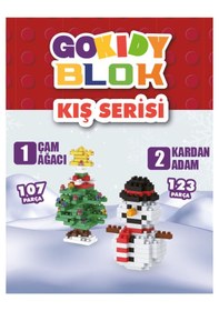 Resim Blok Yılbaşı Serisi - Kardan Adam Ve Yılbaşı Ağacı 