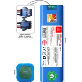 Resim Robogil Arnica ET13350 Sil Süpür 6400mAh Uyumlu Robot Süpürge Pili C6404BS-Arn-001 