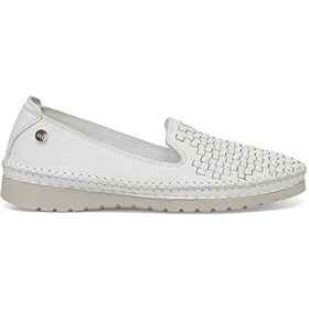 Resim İnci Incı Kıya 4fx Beyaz Kadın Düz Ayakkabı Beyaz 