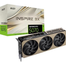 Resim Msı Nvıdıa Geforce Rtx 5070 12G Inspire 3x Oc 192 Bit Gddr7 Oyun Grafik Kartı, 2557 Mhz'e Kadar Frekans Artışı, Pcıe Gen 5, Dlss 4, Dp 2.1 x 3, HDMI 2.1 x 1, Sff Hazır 