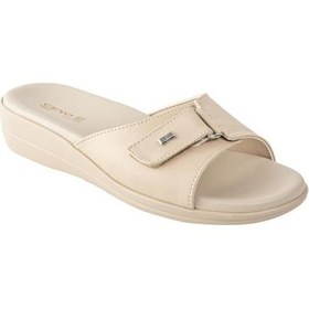 Resim Ceyo 9863-2 Anatomik Taban Kadın Cırtlı Terlik Bej 35-40 Bej 