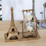 Resim Eiffel Kulesi Kum Saati Heykeli - Vintage Parisli Yer İşareti Masa Dekoru, Dayanıklı Plastik Malzeme, Ev ve Ofis için İdeal, Şenlikli Dekoratif Hediye, Çeşitli Odalar için Uygun, Güç Gerekmez 