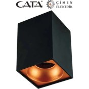 Resim Cata Ct 5420 Siyah Bakır Dekoratif Spot Kasa G-10 Duy 