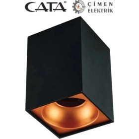 Resim Cata Ct 5420 Siyah Bakır Dekoratif Spot Kasa G-10 Duy 