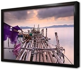 Resim İskele Resmi Çerçeveli Cam Tablo 20x30 cm CA20889 
