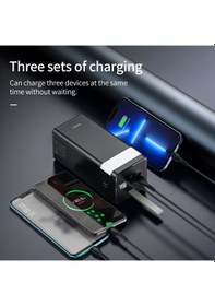 Resim 50.000 Mah Pd Hızlı Şarj Powerbank Dahili Kablolu Led Işıklı Powerbank-1510 BEYAZ 