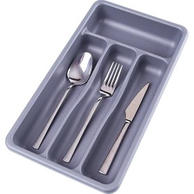 Resim Gri - 4 Bölmeli Çekmece Içi Kaşıklık (4741) 