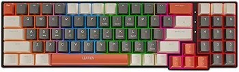 Resim coverzone Leaven K780 Kablolu Mekanik RGB Işıklı Klavye 78 Tuşlu Kompak ve Şık Tasarım İngilizce Q Klavye Ev ve Ofis Klavyesi (Kırmızı Switch) 