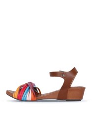 Resim Bueno Shoes Multi M10 Deri Kadın Dolgu Topuklu Sandalet 01wl6800 