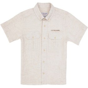 Resim U.s. Polo Assn. Erkek Çocuk Krem Gömlek Kısa Kollu 50300416-vr071 KREM 