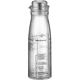 Resim Dressing Shaker 250 ml, Ölçekli, Paslanmaz Çelik Kapaklı Sos Karıştırıcı, Yağdanlık 