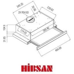 Resim Çift Motorlu Sürgülü Bacalı ve Bacasız Kullanıma Uygun Aspiratör 