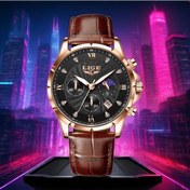 Resim Fochsia Lıge Neoklasik Tarz Rose Black Kronograf Erkek Kol Saati - Tarih Gösterimi Şık Tasarım Diğer 