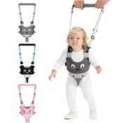 Resim 1 adet Mavi Bebek Yürüyüş Kemer, Ayarlanabilir Bebek Yürüyüş Yardımcı Kemer, Polyester Bebek Yürüyüş Eğitmeni Aracı, Yürüyüş Öğrenme İçin Elde Taşınan Bebek Yardımcı Destek Sistemi 