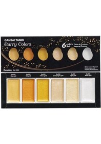 Resim Zig Kuretake Gansai Tambi Sulu Boya Seti Starry Colors 6'lı 