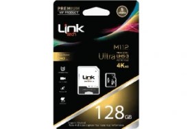 Resim LinkTech M112 Premium Mikro Sd 4K Ultra 128 GB Hafıza Kartı 