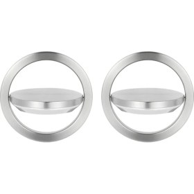 Resim Benagee 2x Mutfak Kapaklı Kapak Paslanmaz Çelik Gömme Gömme Dahili Denge Kapaklı Kapak Çöp Kutusu Çöp Tenekesi Çöp Kapağı (Yurt Dışından) 