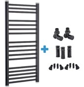 Resim TOPRAK HAVLUPAN 50/100cm 14 Borulu Siyah Havlupan +2 Ader Vana +2 Boru Gizleme Aparatı + Montaj Seti 