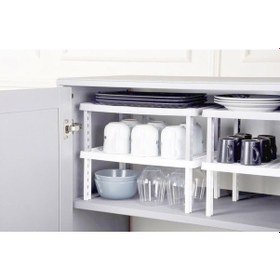 Resim Gondol Plastik Gondol Dikdörtgen Ayaklı Raf Düzenleyici Ve Yükseltici 