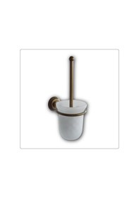 Resim Kapadokya Antik Paslanmaz Pirinç Cam Hazneli Klozet Fırçası Antik 