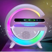Resim Canderel Bluetooth Hoparlörlü Kablosuz Şarj Özellikli Masa Lambası Gece Lambası 