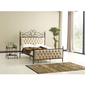 Resim Mobilya Dükkanım Pedesa Metal Karyola 180x200 ARM065 Kahve 