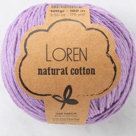 Resim Loren Natural Cotton Lila El Örgü İpi - R020 - 33920 