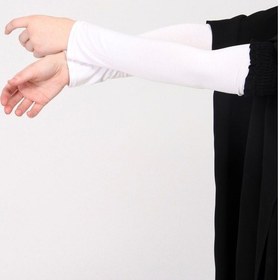 Resim Manolyaşal İslamic Hijab Likralı Kaymayan Kurtarıcı 1 Çift Tesettür Kolluk Beyaz 