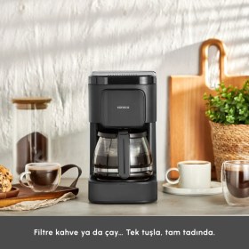 Resim Karaca Just Coffee Aroma 2 In1 Filtre Kahve Makinesi Black 