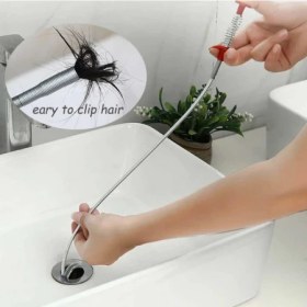 Resim Baysa Lavabo Temizleme Kancası Kıskacı Pratik Tel 90 cm 