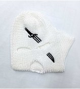 Resim DÜKKAN DESİGN Bıçak Detaylı Beyaz Kar Maskesi 