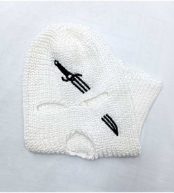 Resim DÜKKAN DESİGN Bıçak Detaylı Beyaz Kar Maskesi 