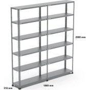 Resim Uzman Grup Raf Sistemleri Uzman Grup Raf Çelik Raf 6 Raflı 2metre 2 Blok 31 x 93 Çelik Raf Depo Rafı 