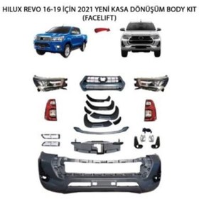 Resim Drs Tuning Toyota Hilux Uyumlu 2016-2020 Için 2021 Yeni Kasa Dönüşüm Body Kit (FACELİFT) 