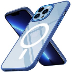 Resim Apple iPhone 12 Pro Max Wireless Şarj Özellikli Buttom Magsafe Silikon Kapak Lacivert Kılıf 