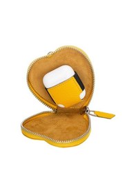 Resim Apple Uyumlu AirPods 2.Nesil Deri Kılıf Valentine Fl12 Sarı (524235823) 