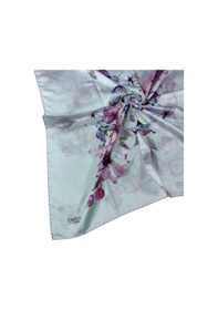 Resim Mim Eşarp Emilya Rayon Çiçek Desenli Eşarp 90x90 Cm Lila - Mavi 