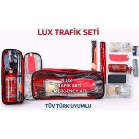 Resim Black Gold Lüx Trafik Seti Ilk Yardım Seti Tüv Türk Uyumlu Çantalı 