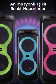 Resim GoldMaster Neon X320 DJ BOX Bluetooth Hoparlör 