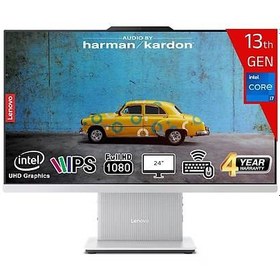 Resim Lenovo IdeaCentre AIO 24IRH9 Intel Core i7 13620H 24GB DDR5 1TB SSD Intel UHD Graphics FreeDos 23.8 IPS FHD F0HN0056TR-241 Kablosuz Klavye+Mouse Beyaz All In One Bilgisayar 