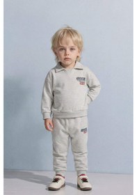 Resim Defacto Slogan Baskılı Sweatshirt Kumaşı 2'li Takım Erkek Bebek G6294A526SP 