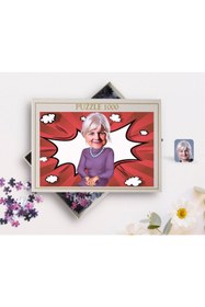 Resim Bk Gift Kişiye Özel Büyükanne Karikatürlü 1000 Parça Profesyonel Puzzle-1 