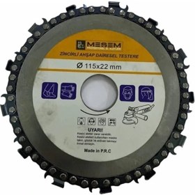 Resim Trendhane 115 mm Zincirli Ahşap Dairesel Testere 115 mm x 22 mm 