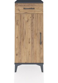 Resim Arges Komodin 2 Raflı Tek Çekmeceli Tek Kapaklı 44x30x106 Ant... Antrasit 