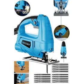 Resim Steiner Alman 4000 W Sjs Metal Şanzıman 6 Kademe Devirli Bakır Sargılı Dekupaj Testere Makinesi 15 Uç 