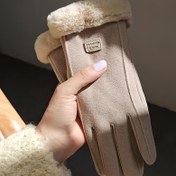 Resim Dış Mekan Kayak ve Bisiklet için Unisex Dokunmatik Eldiven, Kalınlaştırılmış Sıcak Kış Eldiveni 