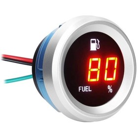 Resim Geeroyoo 9-35v Universal Dijital Yakıt Göstergesi - Yanıp Sönen Led Alarmlı Oto/motosiklet Yakıt Seviye Sensörü Jzr-gy 