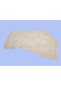 Resim Banyo Paspası Klozet Set 2'li Madrid Capuccino Desenli 