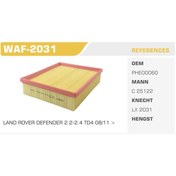 Resim WINKEL WAF-2031 WINKEL HAVA FİLTRESİ RANGE ROVER 11- 2.2 2.4 TD4 